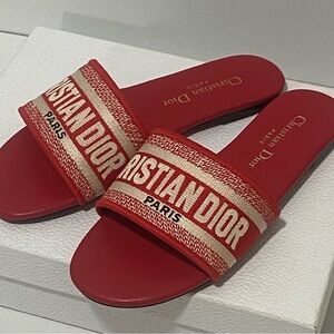 Dior Red Women's Slides